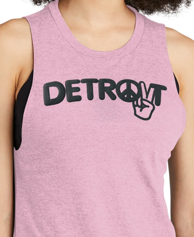 Ladies Detroit Peace Muscle Tank